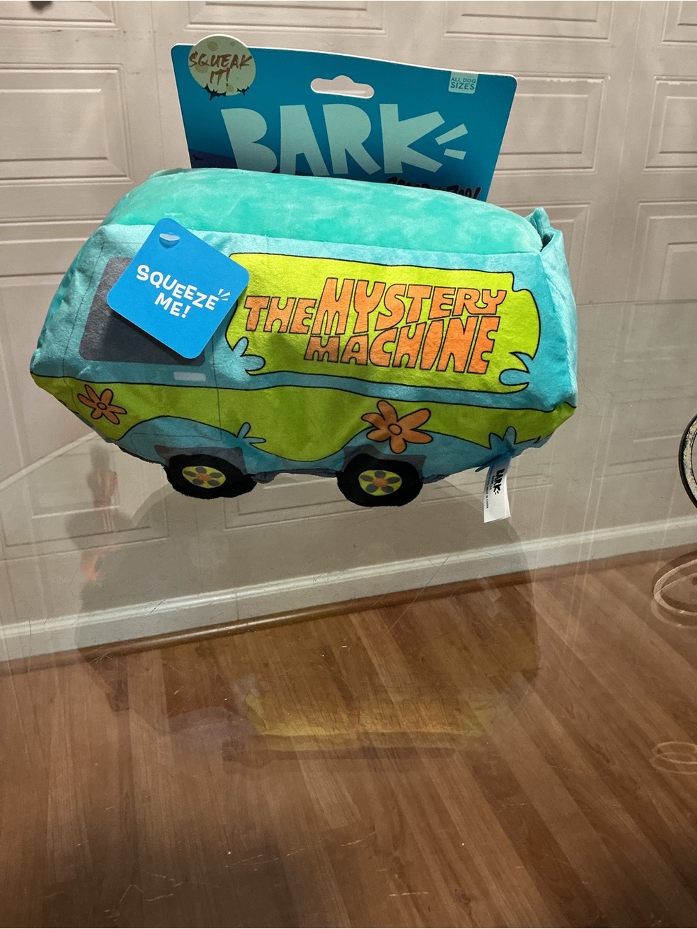 Bark Scooby Doo Mystery Machine Squeaky Crinkle Plush Dog Toy New Lg 12"x7"